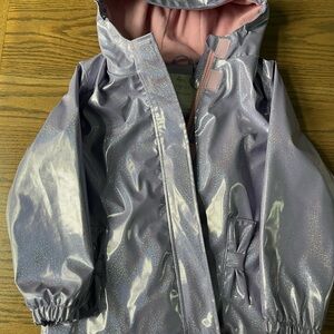 Kids Shimmering Purple Raincoat